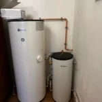 Boilervat en buffervat voor warmtepomp installatie